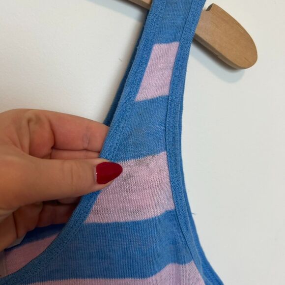 Banana Republic Womens Tank Top Size Medium 100% Linen Sleeveless Striped - Picture 5 of 15